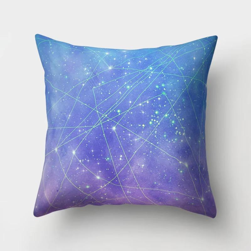 Outer Space Style Polyester Throw Pillow Case Spaceship Astronaut Print Cushion Cover Decorative For Sofa Bed Home Living Room