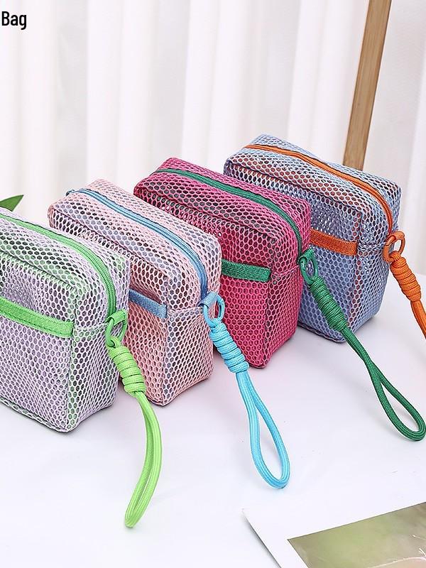 Dopamine Portable Mesh Storage Bag - Compact Multipurpose Makeup and Essentials Organizer