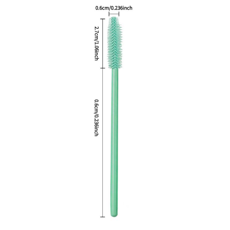 50Pcs Disposable Silicone Eyelashes Brushes Applicator Eye Lash Mascara Wands Brush Eyelash Extension Women Makeup Tools