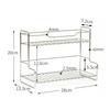 Desktop Storage Rack with Guard Rail Multipurpose Shelf Stable for Desk