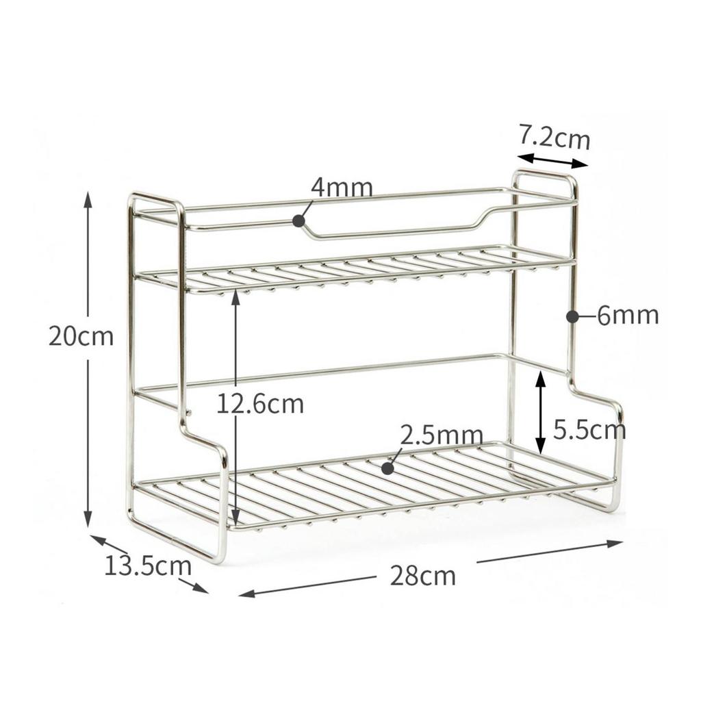 Desktop Storage Rack with Guard Rail Multipurpose Shelf Stable for Desk
