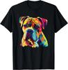 Watercolor Colorful American Bulldog Dog Gift Unisex T-Shirt