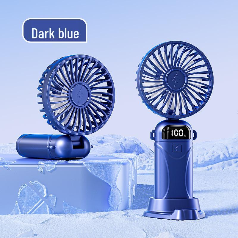 Portable Mini USB Rechargeable Transparent Handheld Fan with Hundred-Speed Cooling for Students Brushless Multi-Speed Fan