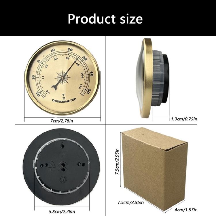 70mm Round Dials Analog Thermometers With High Accuracy Sensors For Precise Indoor Climate Monitoring