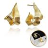 Hanging Earrings Silver Plated with 14K Gold Studs Jewelry