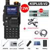 Baofeng UV-K5 Plus Walkie Talkie 12W High Capacity AM FM Two Way Radio Full Band LCD 999CH Frequency Copy NOAA Noise Reduce