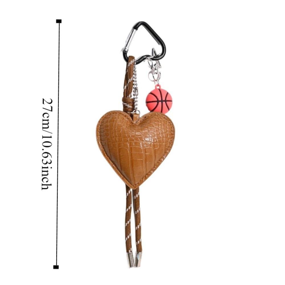 Basketball Braided Rope Car Keyrings PU Love Football Bag Charm Leather Heart Keychain  Kids Gifts