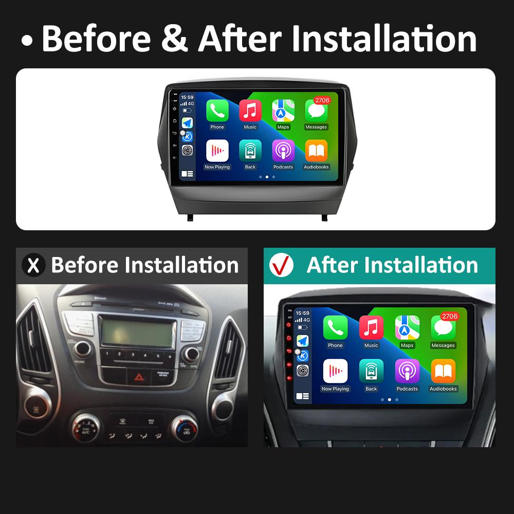 For Ix35 Hyundai Tucson 2 LM IX35 2009 2010 2011 2012 - 2015 Android Intelligent System GPS Navigation Cooling Fan WIFI No 2 Din