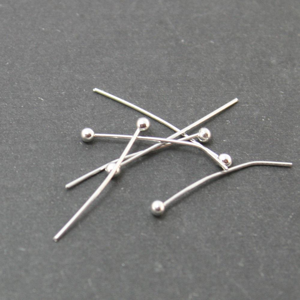 100 Round Head Ball Pins for DIY Jewelry Making and Earrings