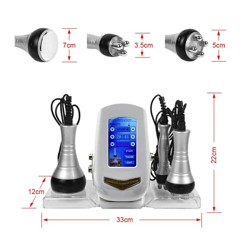 40K 3-in-1 Ultrasonic Body Shaping Machine Vacuum Cavitation Slimming Beauty Massage Facial Care Reusable Salon Quality