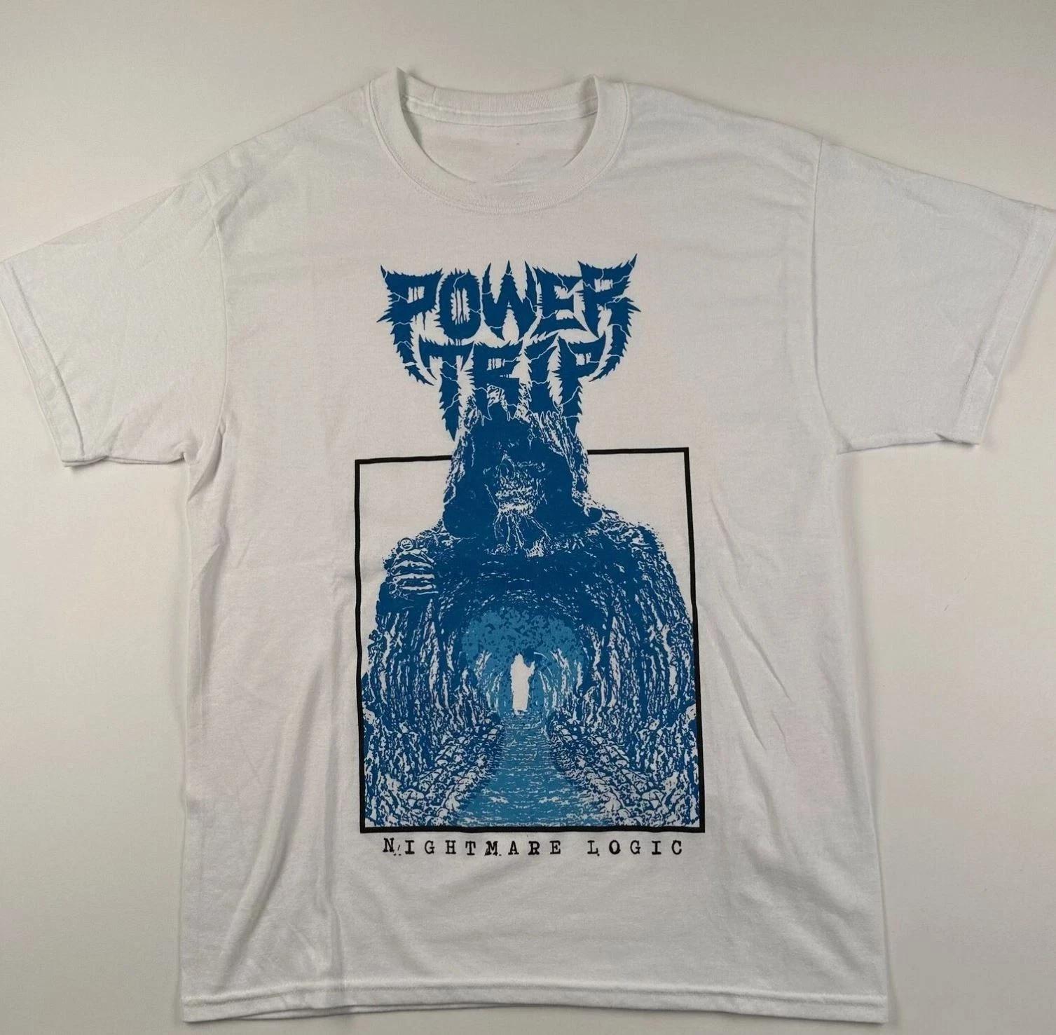 Power Trip Nightmare Logic Tour T-Shirt Heavy Metal Band Concert Tee Unisex S