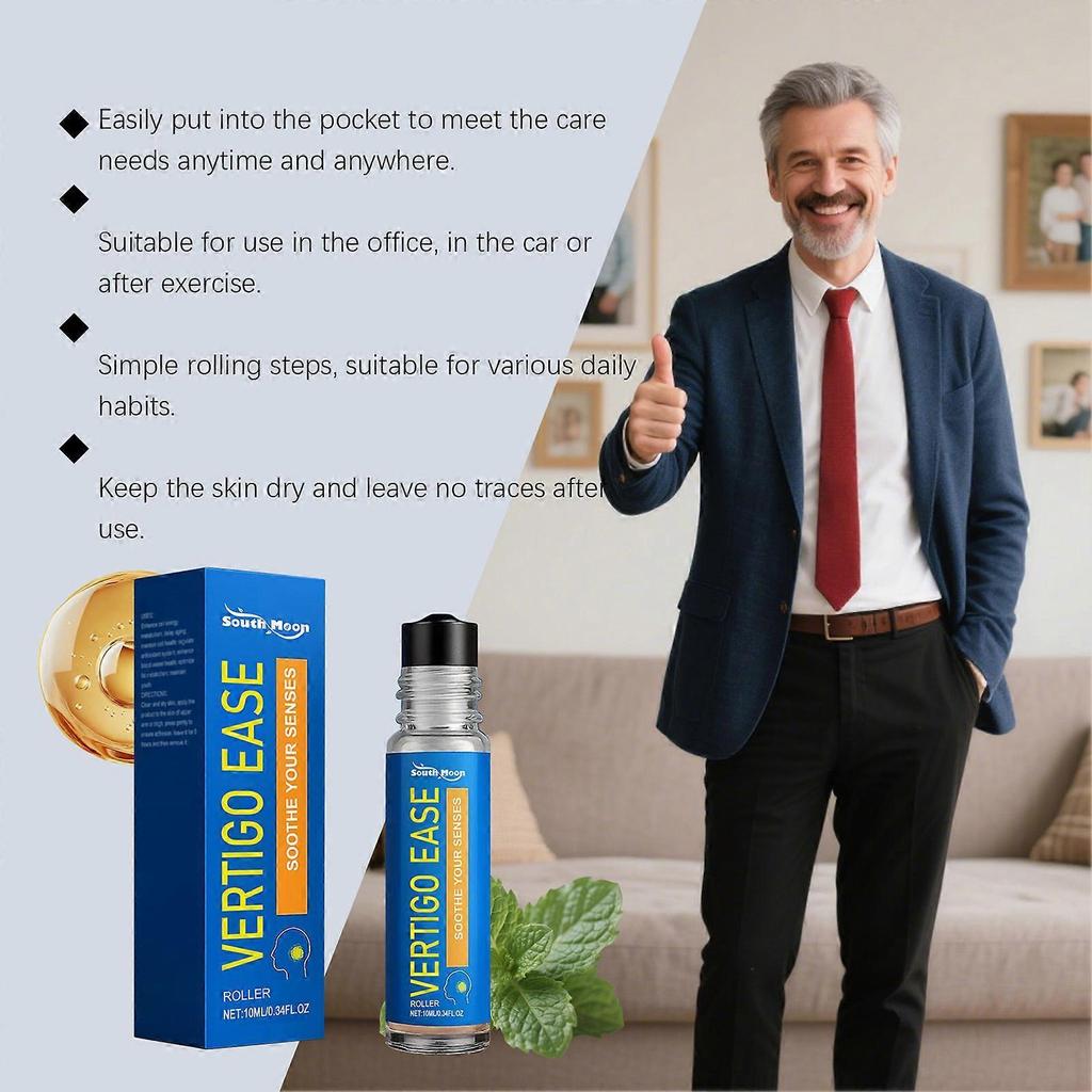 10ml Roller Vertigini Sollievo 10ml Roll-On Essenza Erboristica per Vertigini Olio Essenziale Portatile