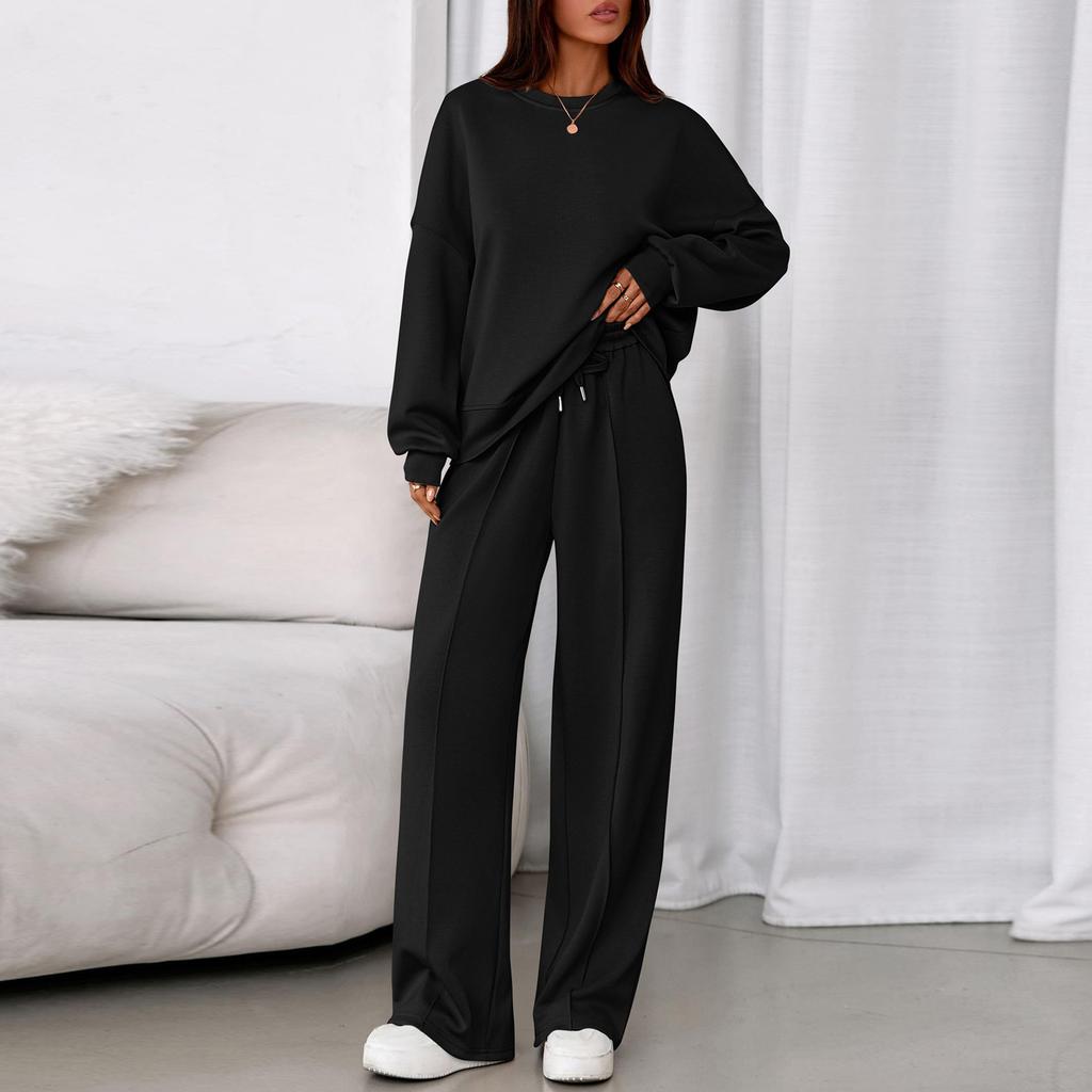 Two Piece Sets For Women Casual Loose Long Sleeve Shirts And High Waisted Drawstring Shorts Tracksuit Fall Outfits