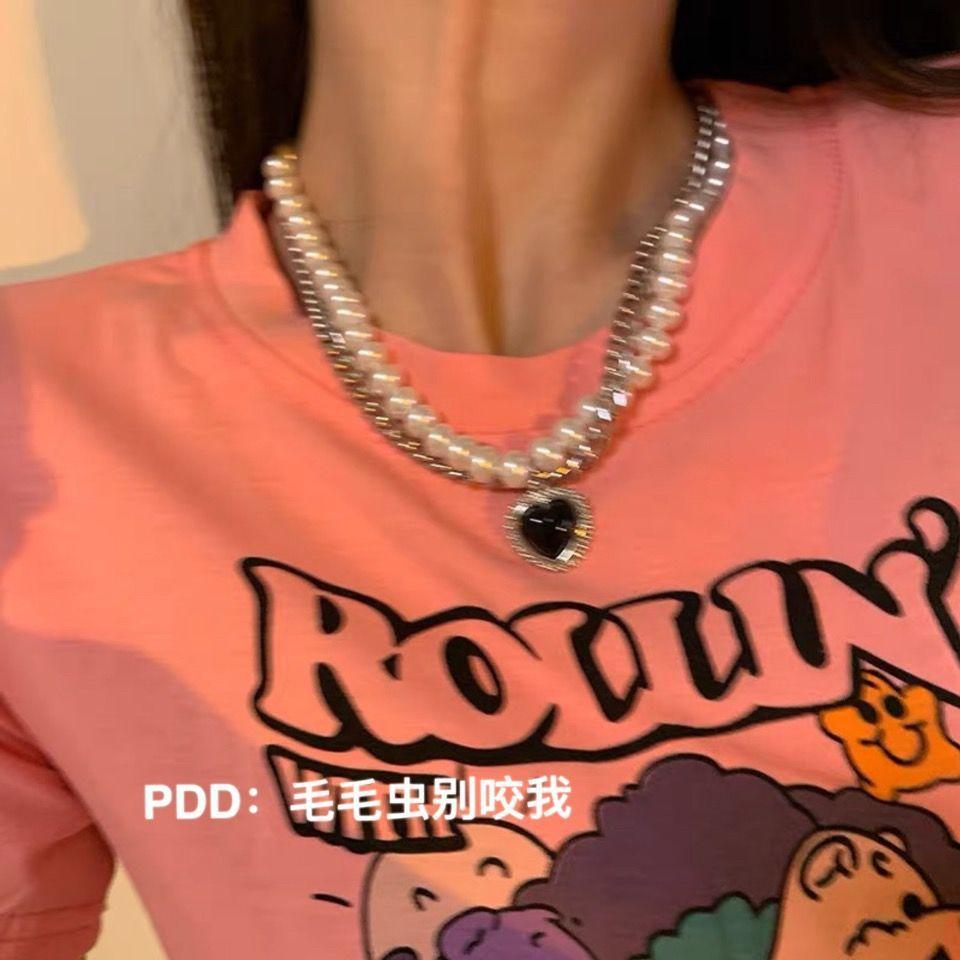 Hip Hop Versatile M Letter Pendant Titanium Steel Men's Ins Tide Cuban Chain Simple Cold Wind Accessories