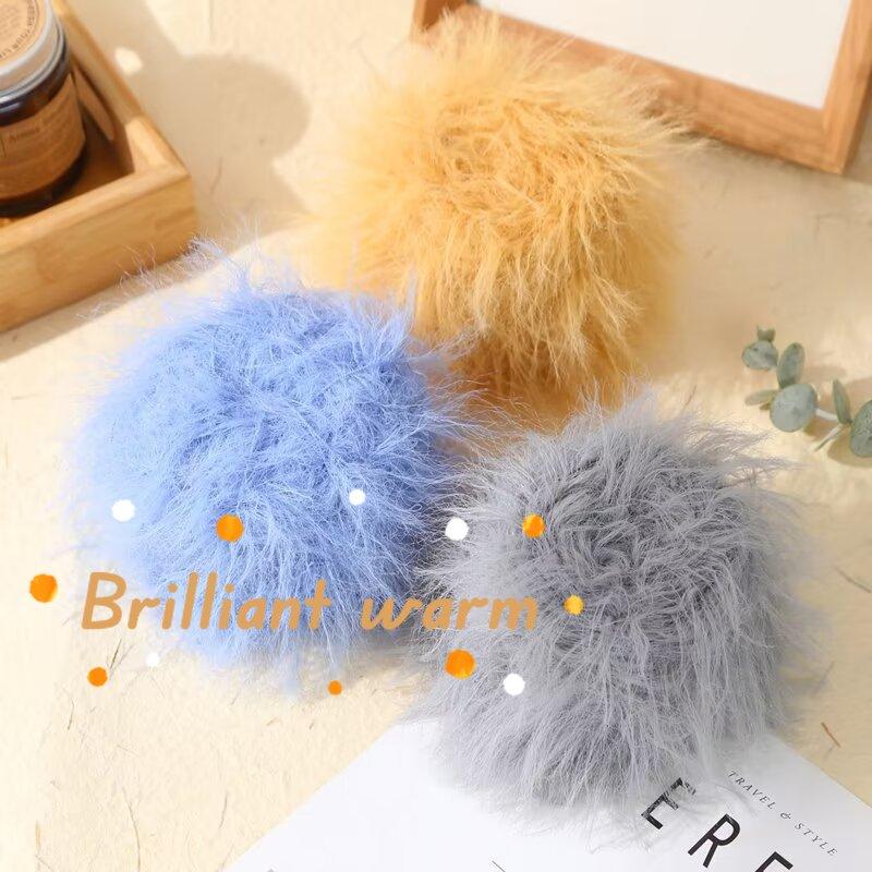 50g Long Feather Glitter Yarn for Crochet Thread Plush Puffy Yarn Art Fancy Hand Knitting Yarn Faux Mink Yarns High Quality Yar