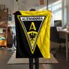 Alemannia Aachen Pattern Flannel Blanket, High Quality Comfortable for All Seasons, Home Decor, Warmth and Comfort, Perfect for Gifts.