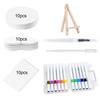 1 Set Foam Texture Paper Kit with Brush Pens 3D Drawing Paper Sheet DIY Art Crafts Supplies White Cellulose Cards Foam Art Painting Paper