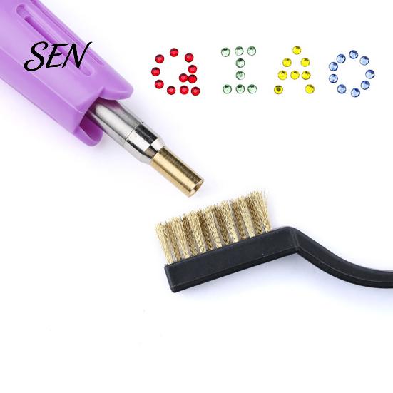 Flatback Rhinestone Setter Wand Hotfix Applicator Kit with 7 Tips, Hot Fix Tool Tips Tool, for DIY Clothing Fabric Craft Projects Shoes Bags