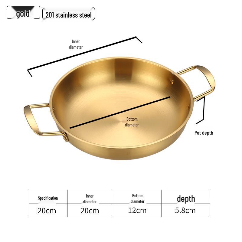 GOWKE Korean Style Stainless Steel Noodle Pot