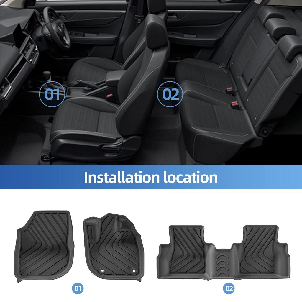 for Honda WR-V WRV 2025 Car Floor Mats Car Interior Accessories Cargo Liner Trunk Mat TPE Protection Pad Only Fit Right Rudder