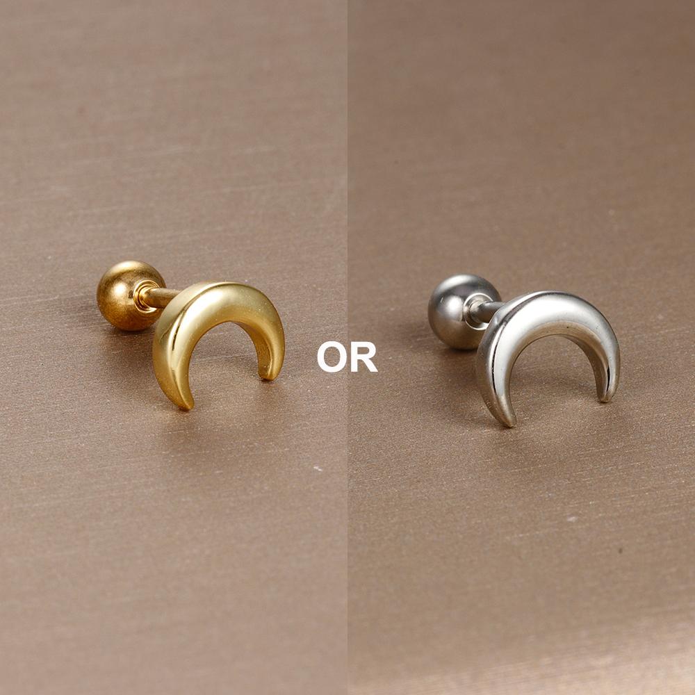 1PC 316L Stainless Steel Mini Zircon Cartilage Piercing Stud Earring For Women Girl Helix Tragus Body Zircon Statement