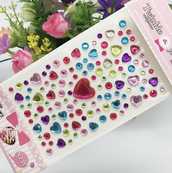 New Stickers On The Face Rhinestone Makeup Bright Face Art Sticker Children'S Temporary Tattoo Rhinestone For Strasse Makeup