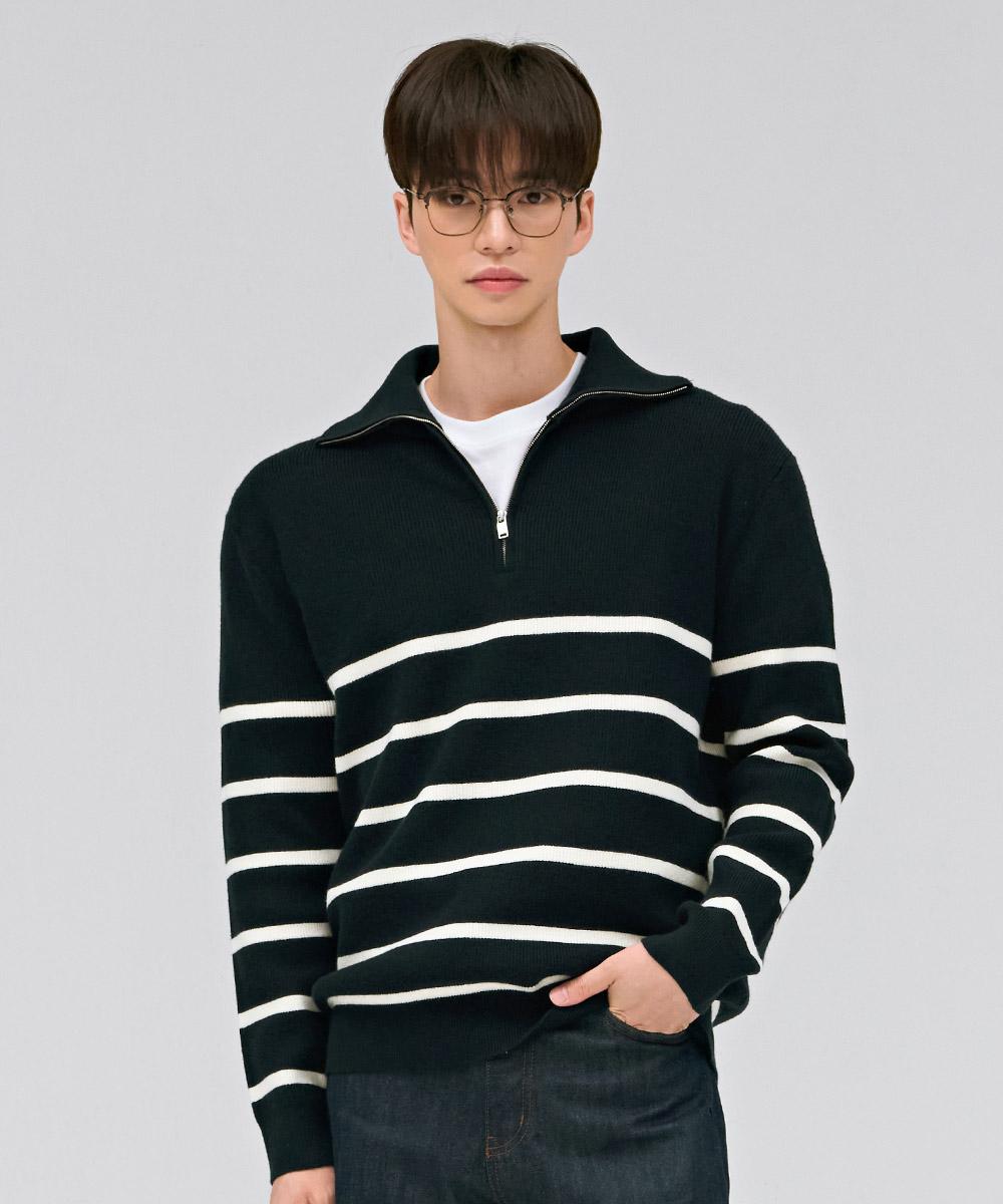 Chase Cult Men S Striped Half-Zip Sweater - Navy Navy/105