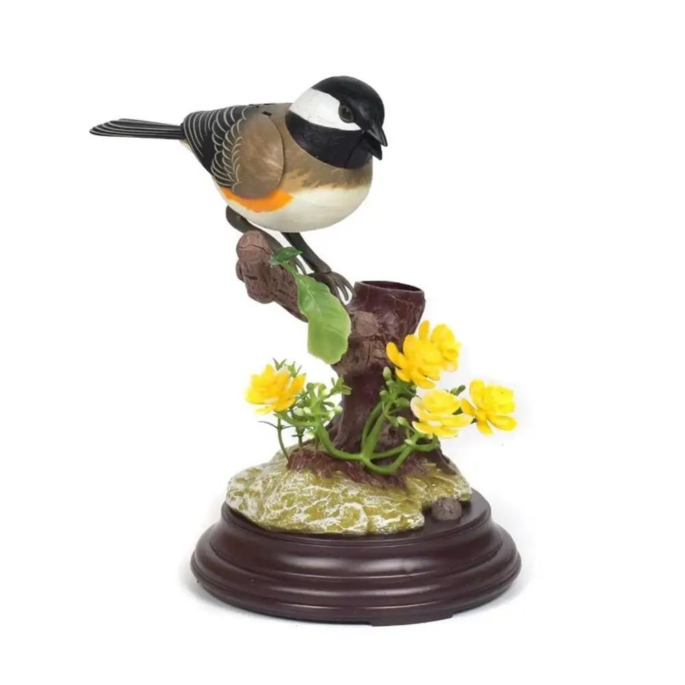 Sound Voice Control Simulation Bird Toy Induction Birdcage Sound-producing Bird Garden Ornaments