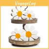 Wooden Daisy Ornaments With 3d Flower Craft For Vintage House Decor