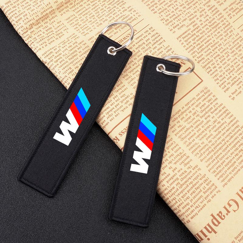 New Canvas Car Keychain Key Chain Motorcycle Logo Keyring Lanyard For BMW M Performance E46 E90 F10 F30 X3 F20 E60 E70 E39 E36 mkdf86
