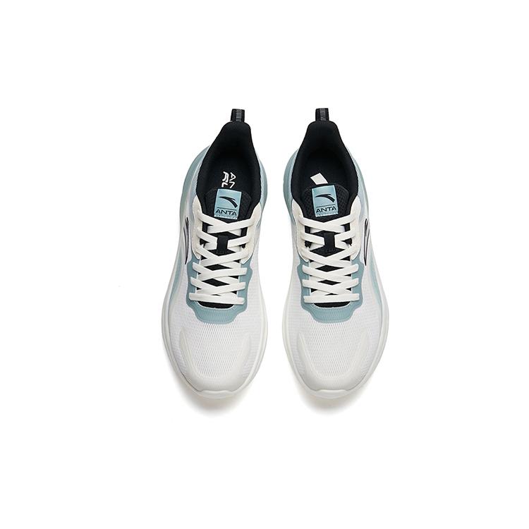 New Anta Running Collection Cushioning Breathable Abrasion Resistant Slip Resistant Low Top Running Shoes Men's White Blue 912235529-4