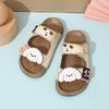 Labubu girls' slippers for outdoor wear2026New summer fashion sandals for girls, outdoor slip-on sandals with non-slip soft soles