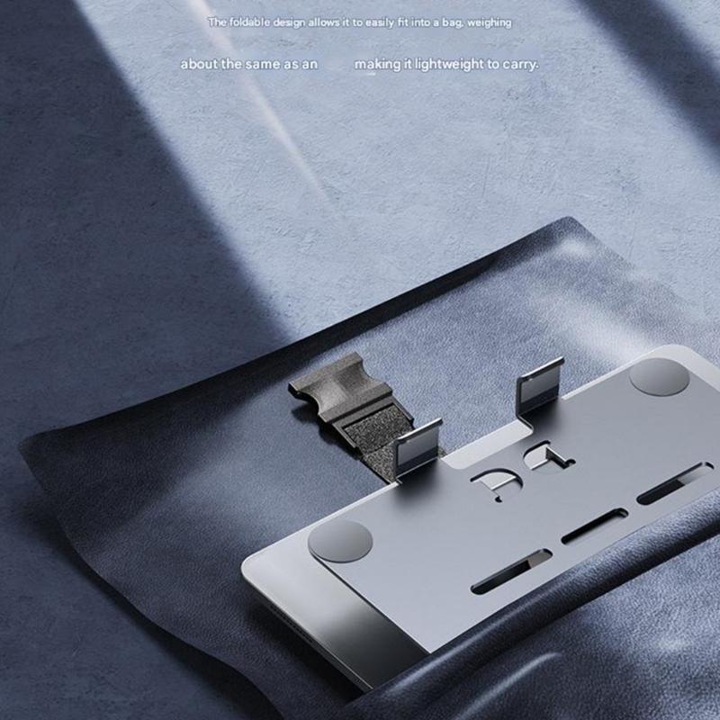 Adjustable Multiple Angle Tablet Holder Featuring Metal Frame And Clear Acrylic Base For Stable Viewing