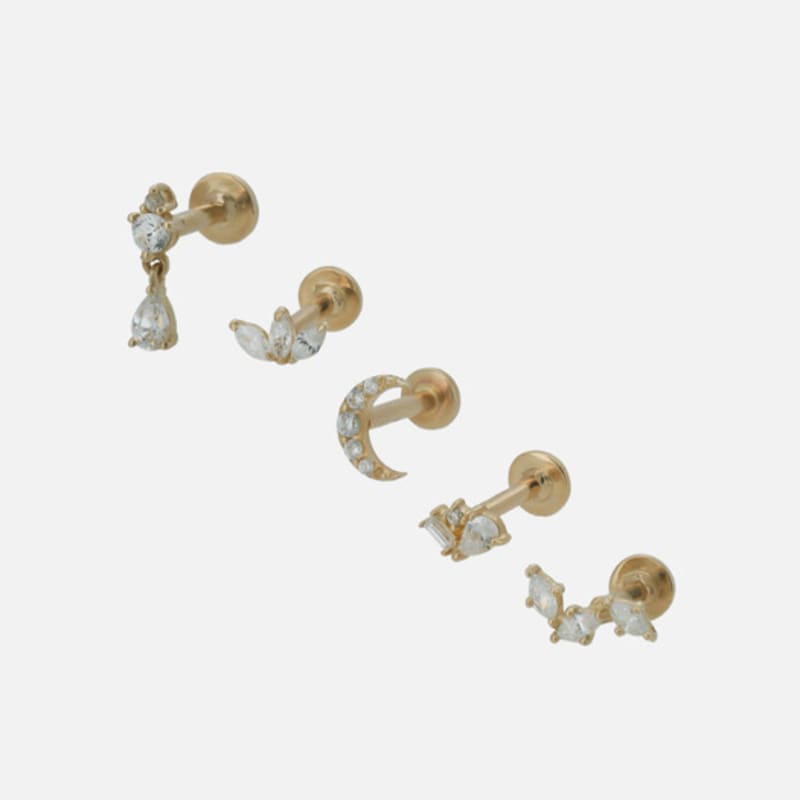youngglow 14k cubic lablet piercing (5 types)