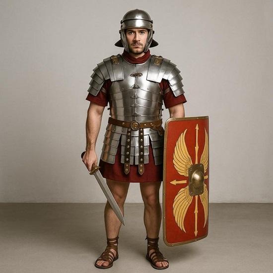 Roman Legionary Armor Set  Wearable Lorica Segmentata with Helmet, Shield  Sword  Cosplay, Reenactment, Halloween Costume