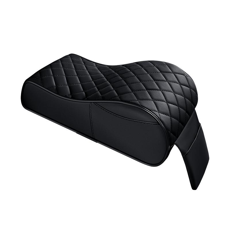 Quilted Memory Foam Car Center Console Armrest Pad - All Weather Height Adjustable Auto Accessory