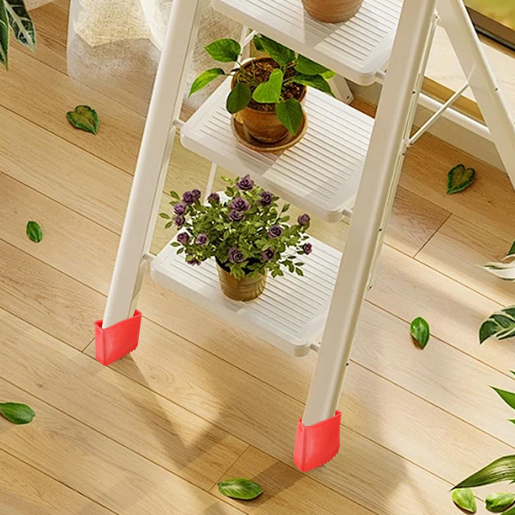 4 STuks Ladder Voetkappen Antislip Rubberen Pads voor Ladders Beschermen Vloeren Verminderen Uitglijden en Verbeteren Stabiliteit 55 38 25mm