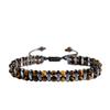 Retro Tiger Eye Stone Bracelet Adjustable Double Row Woven Bracelet  Jewelry