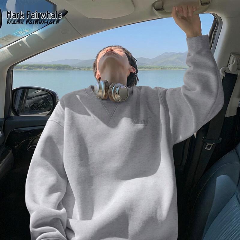 MARK FAIRWHALE Men s Loose Fit Heavyweight Crewneck Sweatshirt XL