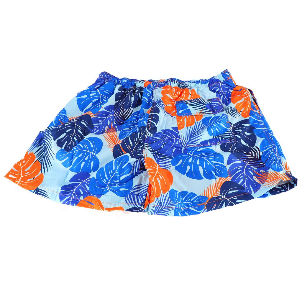 Herren Bedruckte Badeshorts Verstellbarer Doppellagiger Elastischer Bund Herrenshorts für Gentlemen Hellblau M