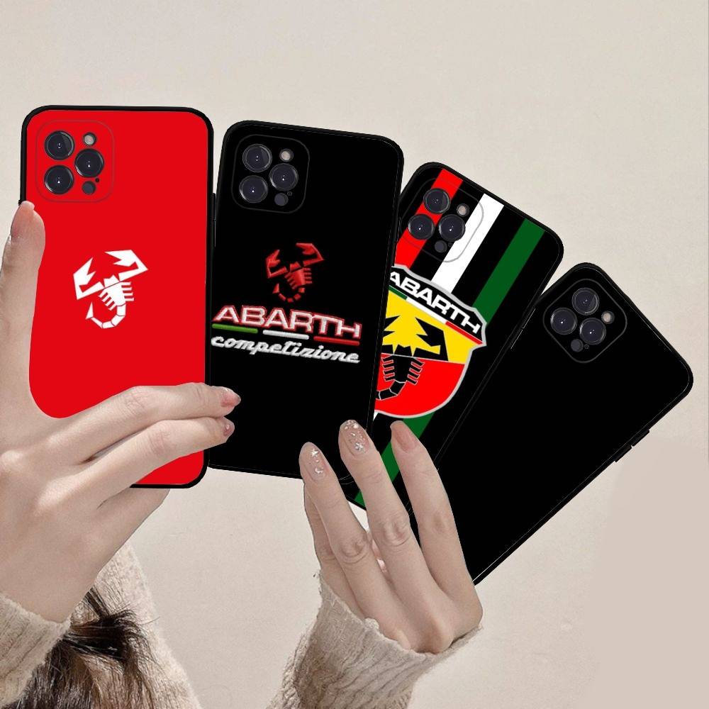 A-Abarth LOGO Phone Case For Iphone 17 Air 16 15 14 13 12 11 Pro Max 16 15 14 Plus TPU Soft Case