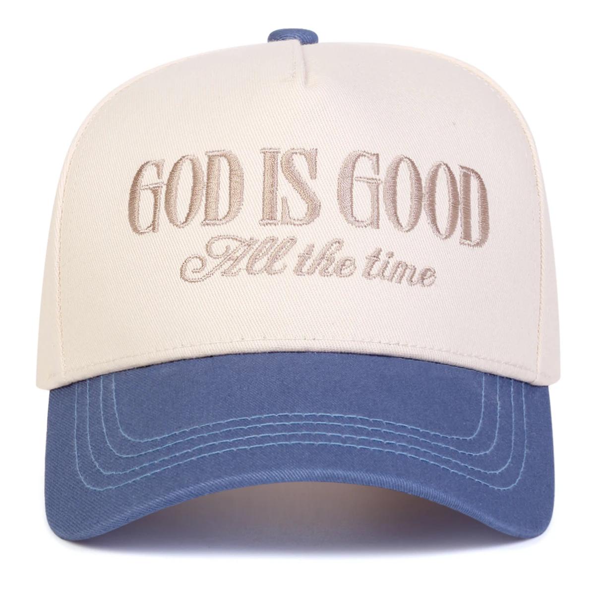 Unisex God Is Good Buchstabenstickerei Baseballkappen Frühling Herbst Outdoor Verstellbare Lässige Hüte Sonnenschutzmütze Sportkappe white