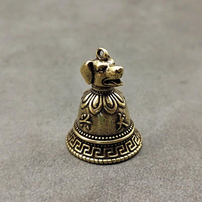 Chinese Style Zodiac Animals Heads Bell Gift - 12 Brass Animal Charms with Copper Bells, Oriental Cultural Home Decor ornament