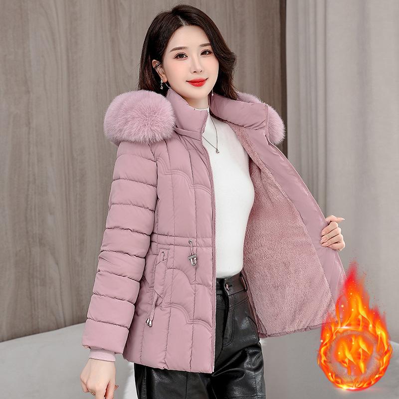 Winter Down Jacket Women Parkas Fashion High-Quality Warm Cotton Padded Coat Ladies Short Overcoat Hooded Overwear Tops