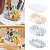 Refrigerator Organizers and Storage Tray, Non Skid Rotating Condiment Holder for Pantry Kitchen Table