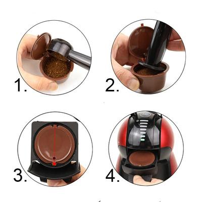 Reusable Dolce Gusto Coffee Capsules 6 Pack Dishwasher Safe Refillable Coffee Pods for Home Office Daily Use