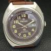 JAPAN VINTAGE RICOH R31 AUTOMATIC MENS BROWN COLOR DIAL WATCH A701924-5 R207-a701924