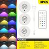 Under Cabinet Lights RGB LED Spotlight 12 Color Night Light Rechargeable Wireless Dimmable With Remote Control Wine Cabinet Light