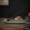 Enamel Ceramic Incense Holder: Antique Style Cloisonné Sandalwood Burner for Tea Ceremony and Home Decor.