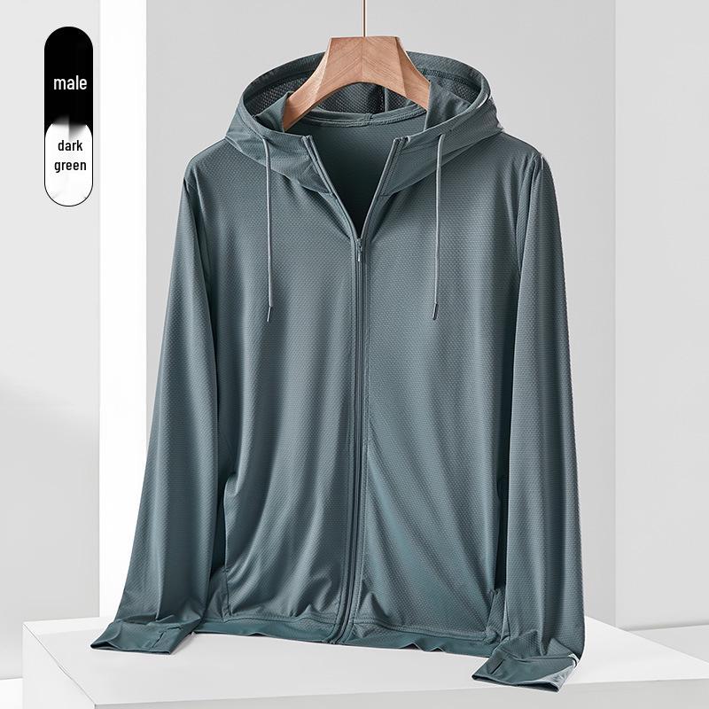 UPF50+ Knitted Hooded Sun Protection Clothing for Men and Women